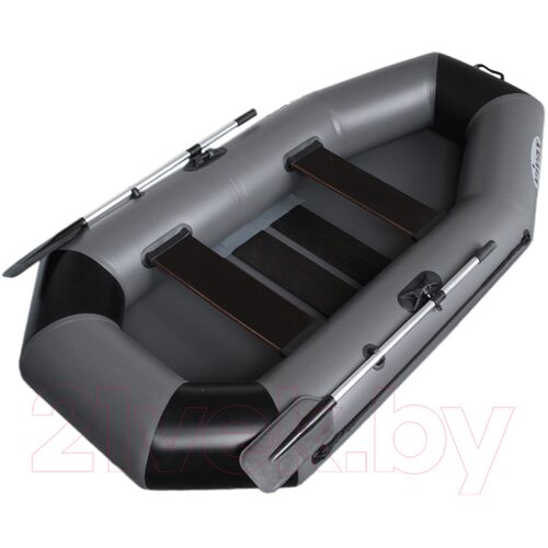 Лодка ПВХ Vivax К250 с ковриком-сланью (без киля, серый/черный)