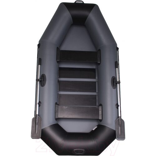 Лодка ПВХ Vivax К250 с ковриком-сланью (без киля, серый/черный)