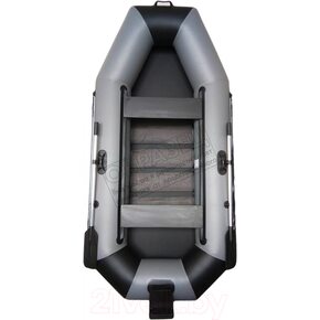 Лодка ПВХ Vivax К270Т с полом-книгой (без киля, серый/черный)
