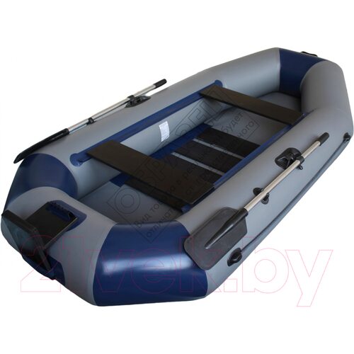 Лодка ПВХ Vivax К270Т с ковриком-сланью (без киля, серый/черный)