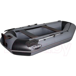 Лодка ПВХ Vivax К280Т с полом-сланью (без киля, серый/черный) Лодка ПВХ Vivax К280Т с полом-сланью (без киля, серый/черный)