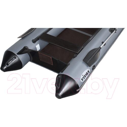 Лодка ПВХ Vivax Т330Р с жестким полом (с килем, серый/черный)