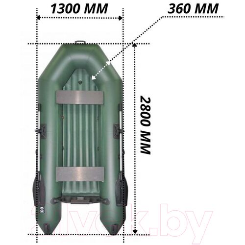 Лодка ПВХ Муссон 2800 НД (зеленый)