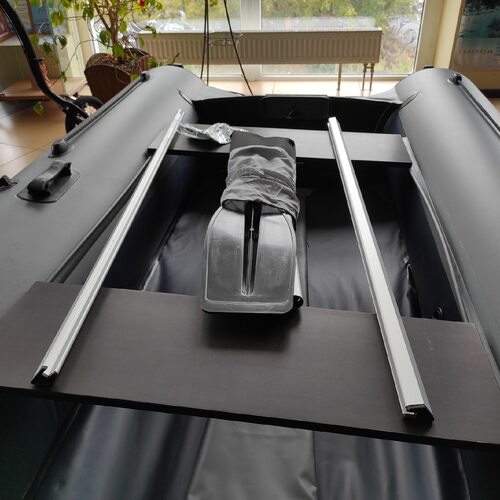 Лодка ПВХ Муссон 3400 СК (серый/синий)