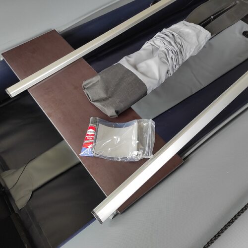 Лодка ПВХ Муссон 3400 СК (серый/синий)