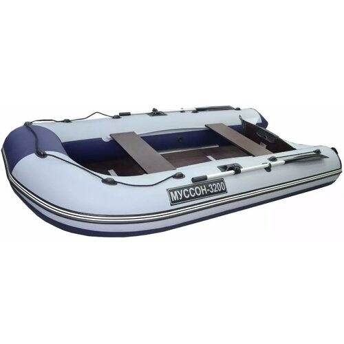 Лодка ПВХ Муссон 3200 СК Pro (серый/синий)