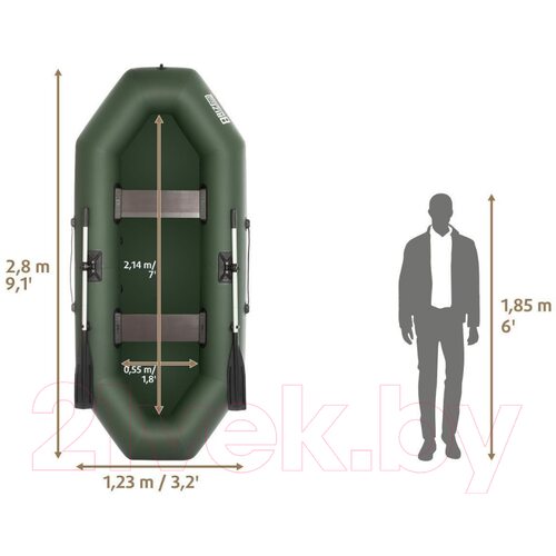 Лодка ПВХ Тонар Бриз 280 / 4897009 (зеленый)