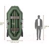 Лодка ПВХ Тонар Бриз А260 / 4897010 (зеленый)