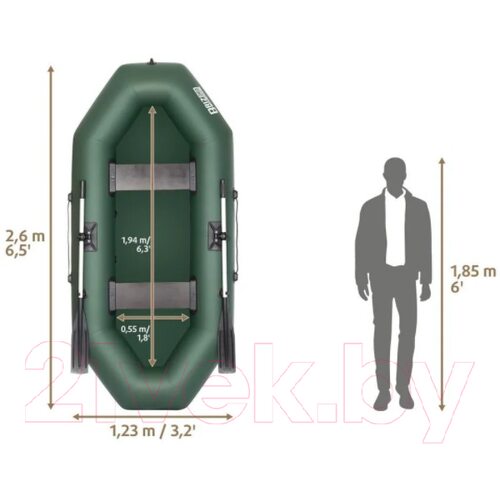 Лодка ПВХ Тонар Бриз 260 / 4897007 (зеленый)