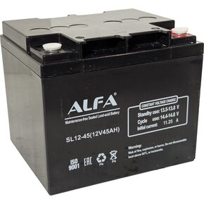 Аккумулятор лодочный ALFA battery 2V-45Ah(C20) L тяговая M6 / SL12-45