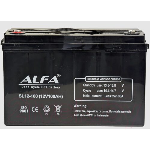 Аккумулятор лодочный ALFA battery SL12-100 (100 А/ч)