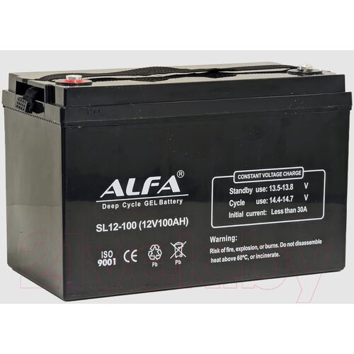 Аккумулятор лодочный ALFA battery SL12-100 (100 А/ч)