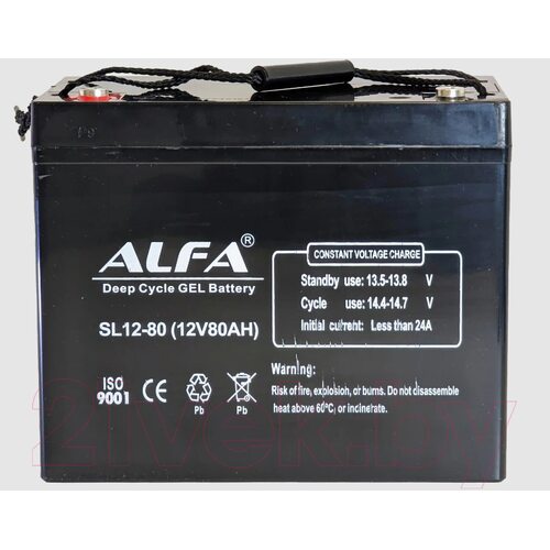 Аккумулятор лодочный ALFA battery SL12-80 (80 А/ч)