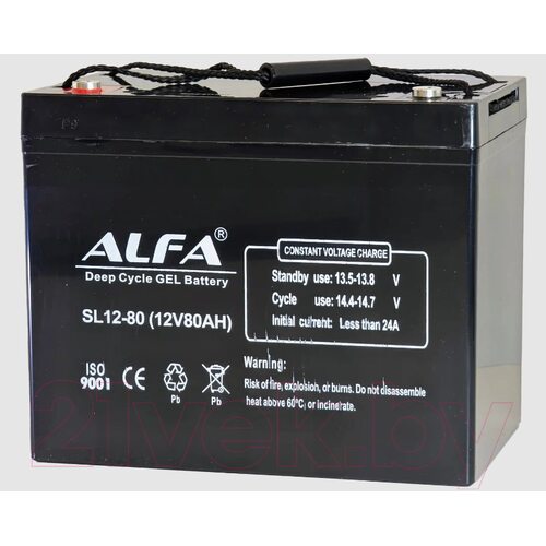 Аккумулятор лодочный ALFA battery SL12-80 (80 А/ч)