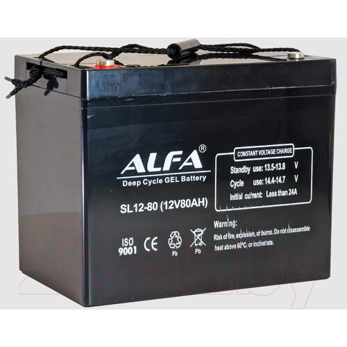 Аккумулятор лодочный ALFA battery SL12-80 (80 А/ч)