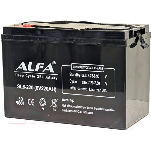 Аккумулятор лодочный ALFA battery SL6-220 (220 А/ч)
