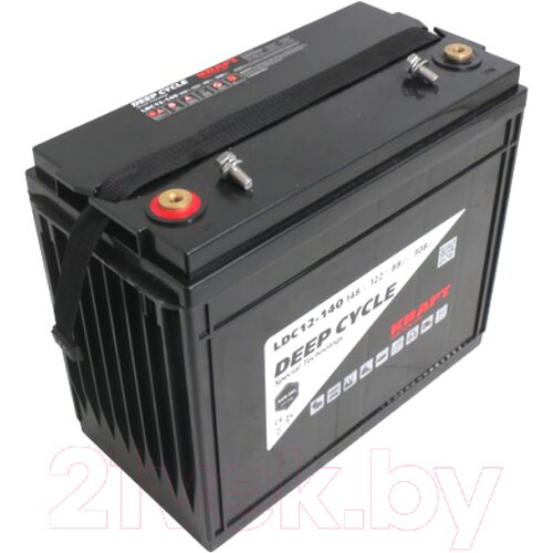 Аккумулятор лодочный KrafT 12V-148Ah C20 L тяговая / LDC12-140