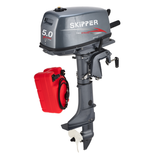 Лодочный мотор Шкипер 5.0 HP POWER PLUS 2-х тактный + бак 12 литров